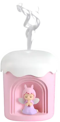 Night Light Humidifier – Pink (with Random Cute Figurine)