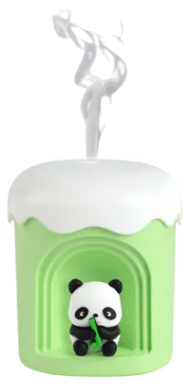 Night Light Humidifier – Green (with Random Cute Figurine)