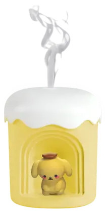 Night Light Humidifier – Yellow (with Random Cute Figurine)