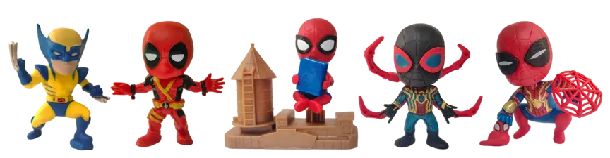 Marvel Spiderman Deadpool Set Pack of 6 Vol.2 - Action Figure