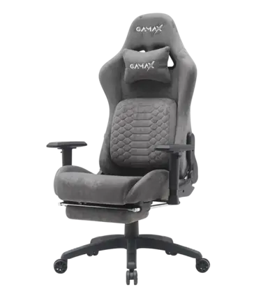 Gamax Gaming Chair BS-7966 with Foot Rest - Gray 
