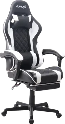 Gamax Gaming Chair 1-LT001L - Black and White