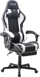 كرسي جيمنج من جاماكس 1-LT001L - أسود وأبيض