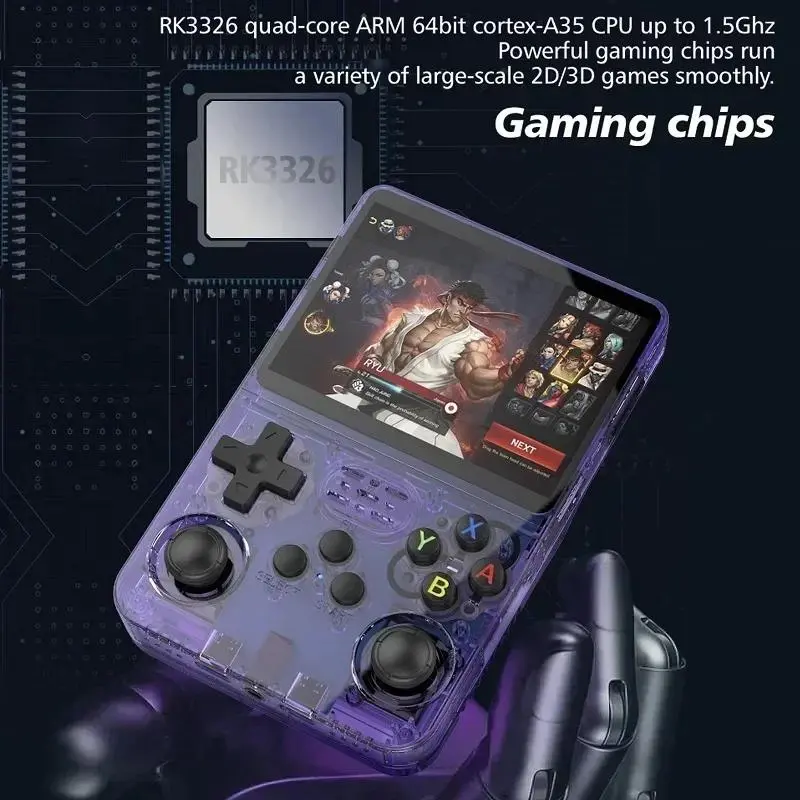R36S Retro Handheld Video Game Console - 128 GB - Purple  for sale in Emirates from Games2all