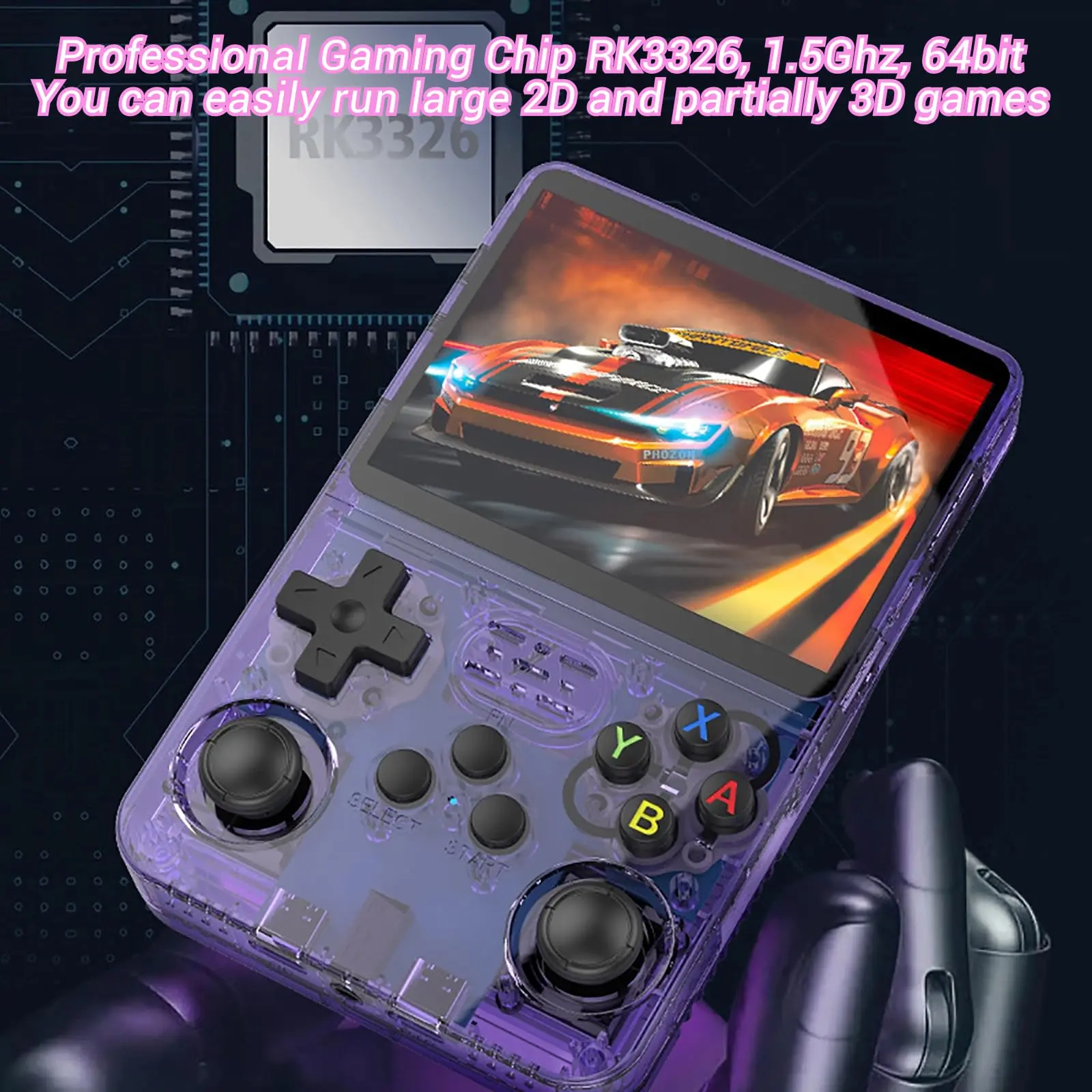 R36S Retro Handheld Video Game Console - 128 GB - Purple  for sale in Emirates from Games2all
