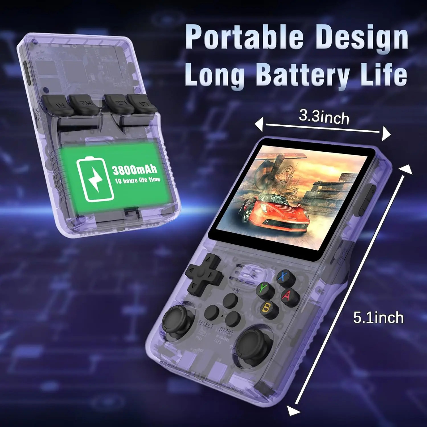 R36S Retro Handheld Video Game Console - 128 GB - Purple  for sale in Emirates from Games2all