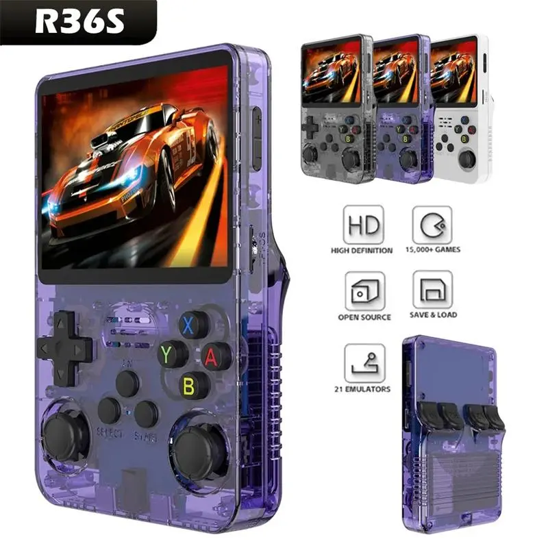 R36S Retro Handheld Video Game Console - 128 GB - Purple  for sale in Emirates from Games2all