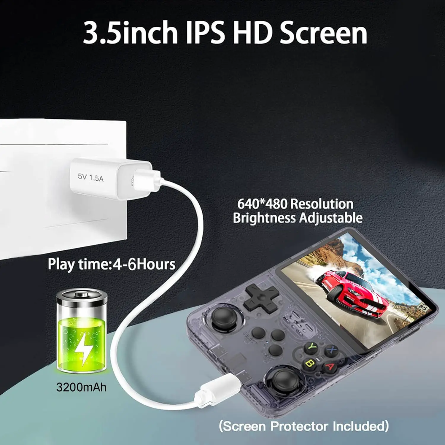 R36S Retro Handheld Video Game Console - 128 GB - Black  for sale in Emirates from Games2all