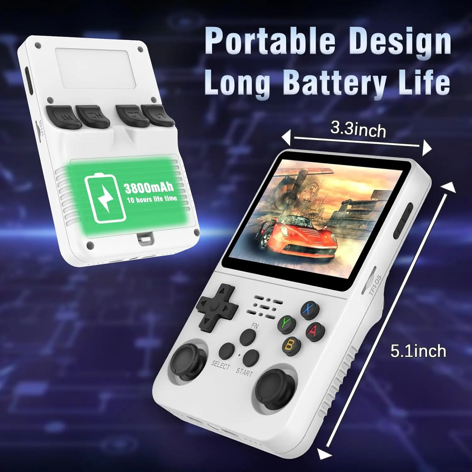 R36S Retro Handheld Video Game Console - 128 GB - White  for sale in Emirates from Games2all