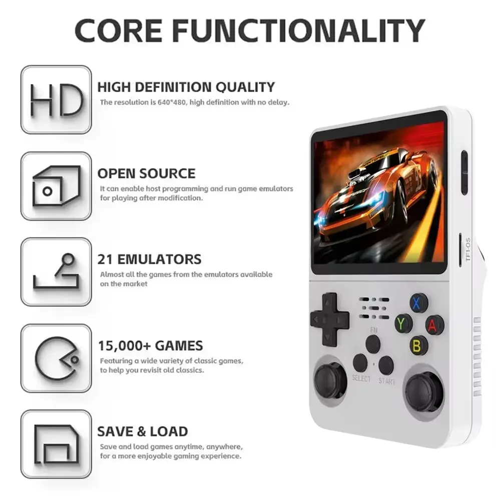 R36S Retro Handheld Video Game Console - 128 GB - White  for sale in Emirates from Games2all