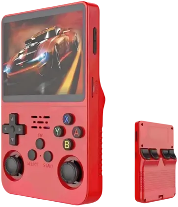 R36S Retro Handheld Video Game Console - 128 GB - Red
