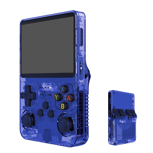 R36S Retro Handheld Video Game Console - 128 GB - Blue