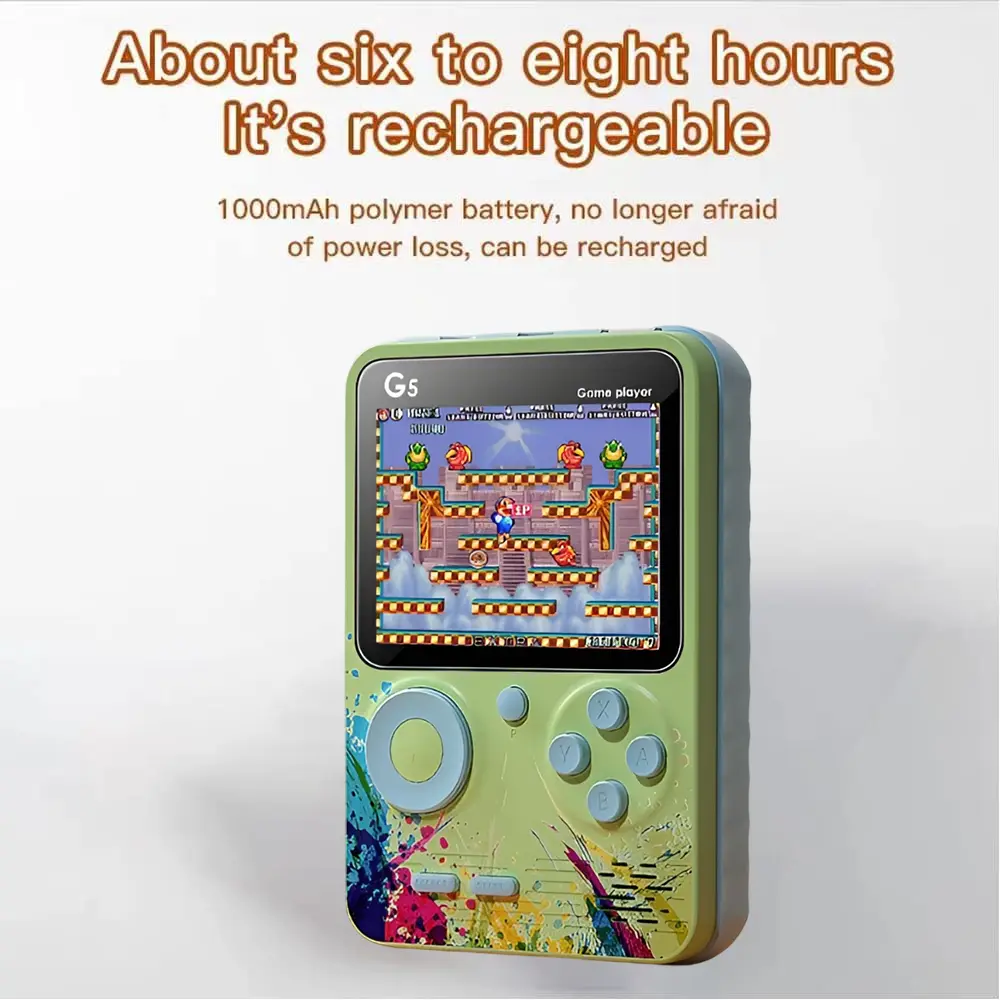 G5 Retro Handheld Video Game Console 500-in-1 Mini Game - Colorful Green  for sale in Emirates from Games2all