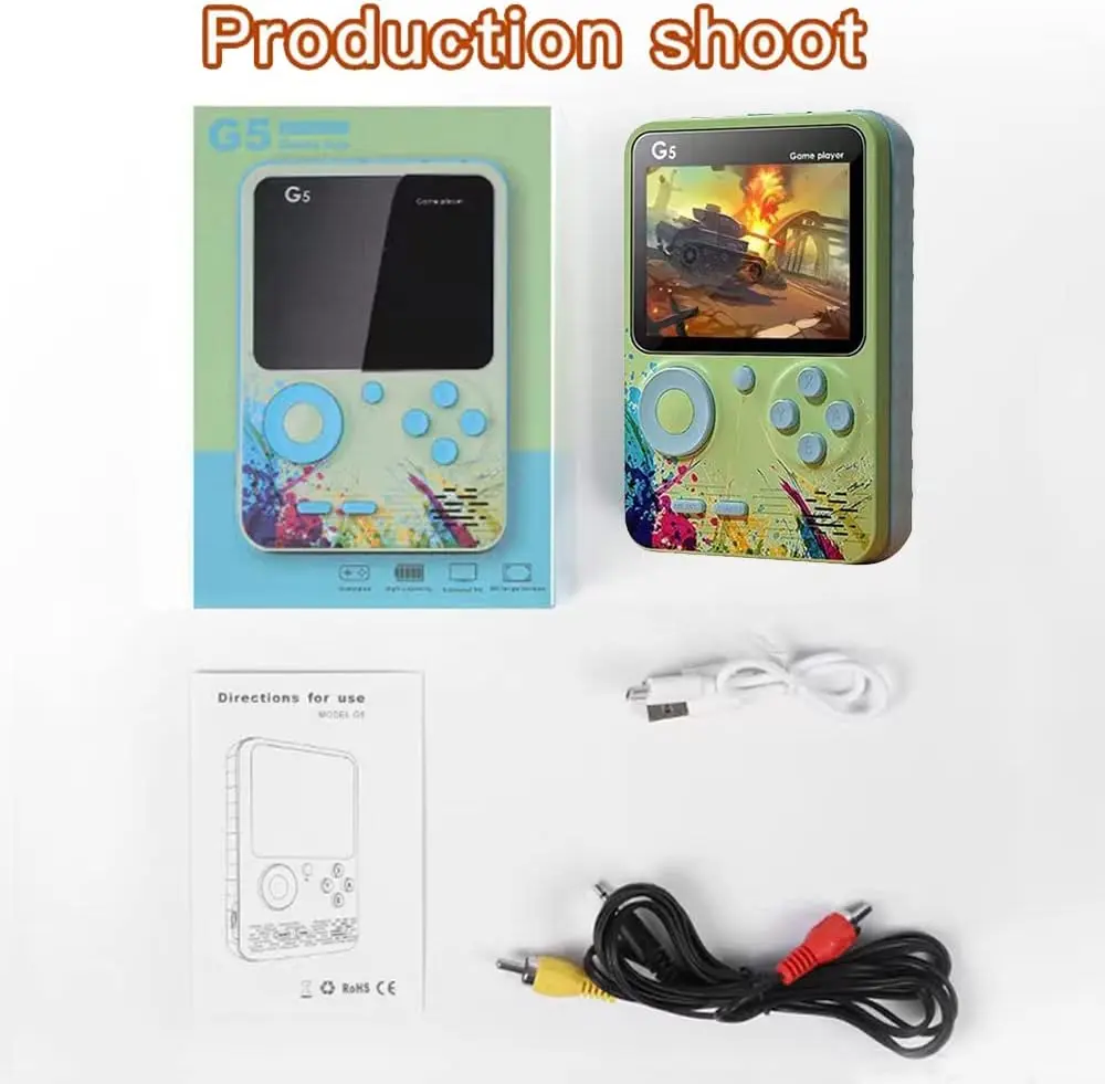 G5 Retro Handheld Video Game Console 500-in-1 Mini Game - Colorful Green  for sale in Emirates from Games2all