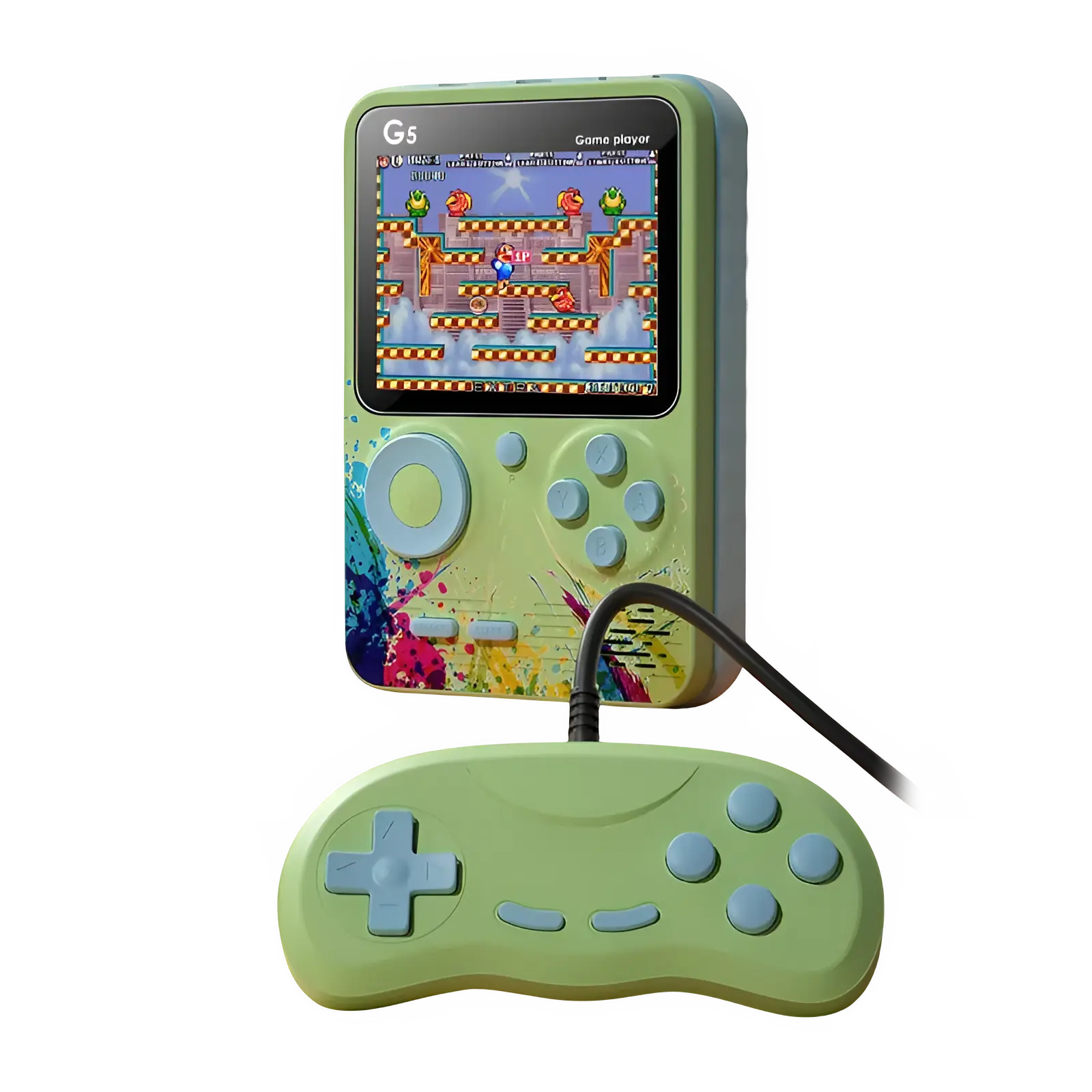 G5 Retro Handheld Video Game Console 500-in-1 Mini Game - Colorful Green  for sale in Emirates from Games2all