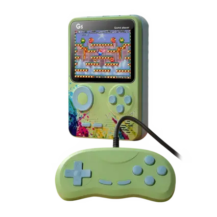 G5 Retro Handheld Video Game Console 500-in-1 Mini Game - Colorful Green