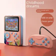 G5 Retro Handheld Video Game Console 500-in-1 Mini With Wire Controller - Colorful Pink  for sale in Emirates from Games2all