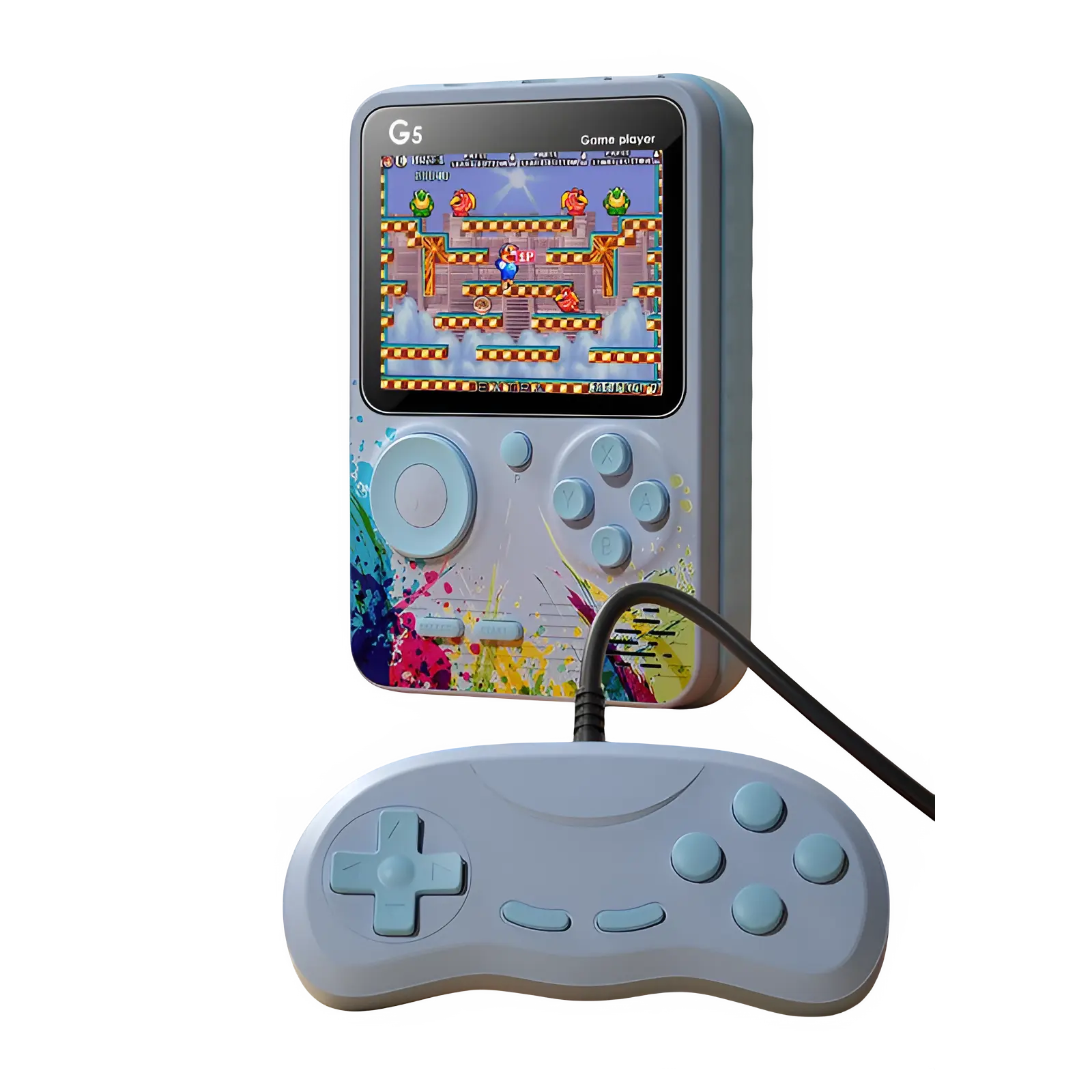 G5 Retro Handheld Video Game Console 500-in-1 Mini With Wire Controller - Gray   for sale in Emirates from Games2all