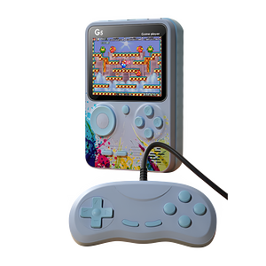 G5 Retro Handheld Video Game Console 500-in-1 Mini With Wire Controller - Gray 
