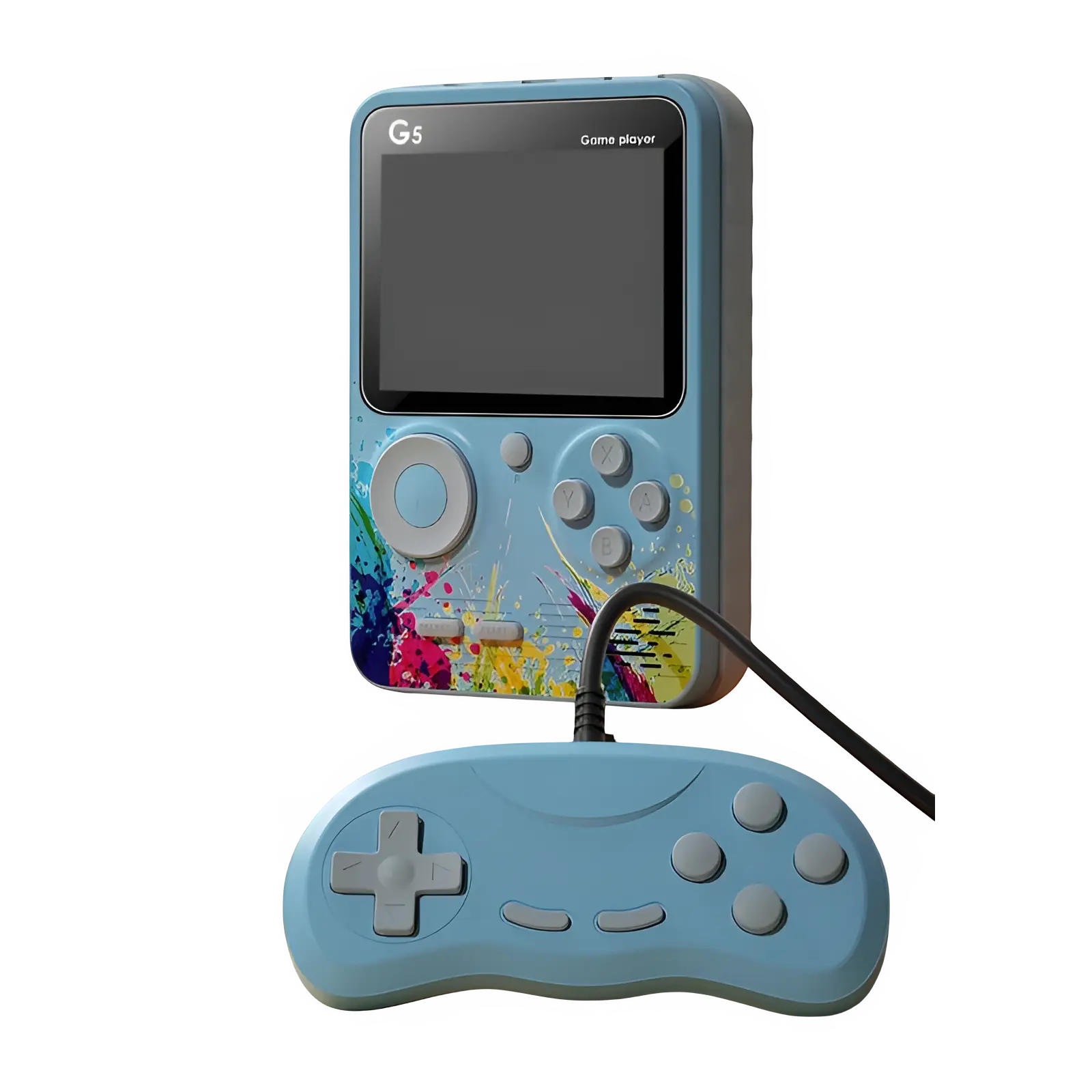 G5 Retro Handheld Video Game Console 500-in-1 Mini With Wire Controller - Sky Blue  for sale in Emirates from Games2all