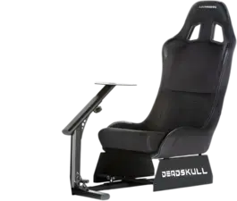 DeadSkull Racing Seat Gaming Chair with Steering Wheel & Pedal Stand - Black   for sale in Emirates from Games2all