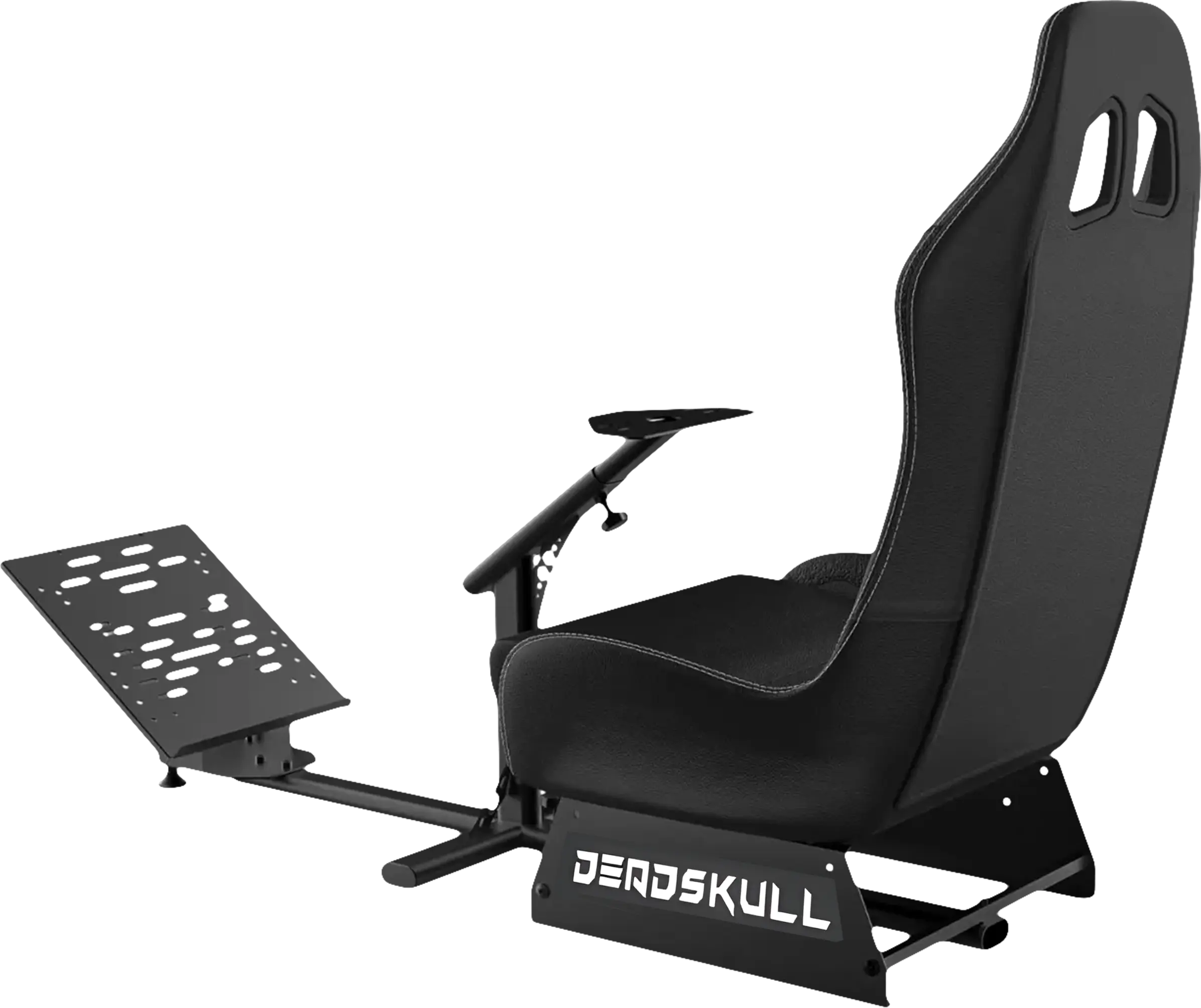 DeadSkull Racing Seat Gaming Chair with Steering Wheel & Pedal Stand - Black   for sale in Emirates from Games2all