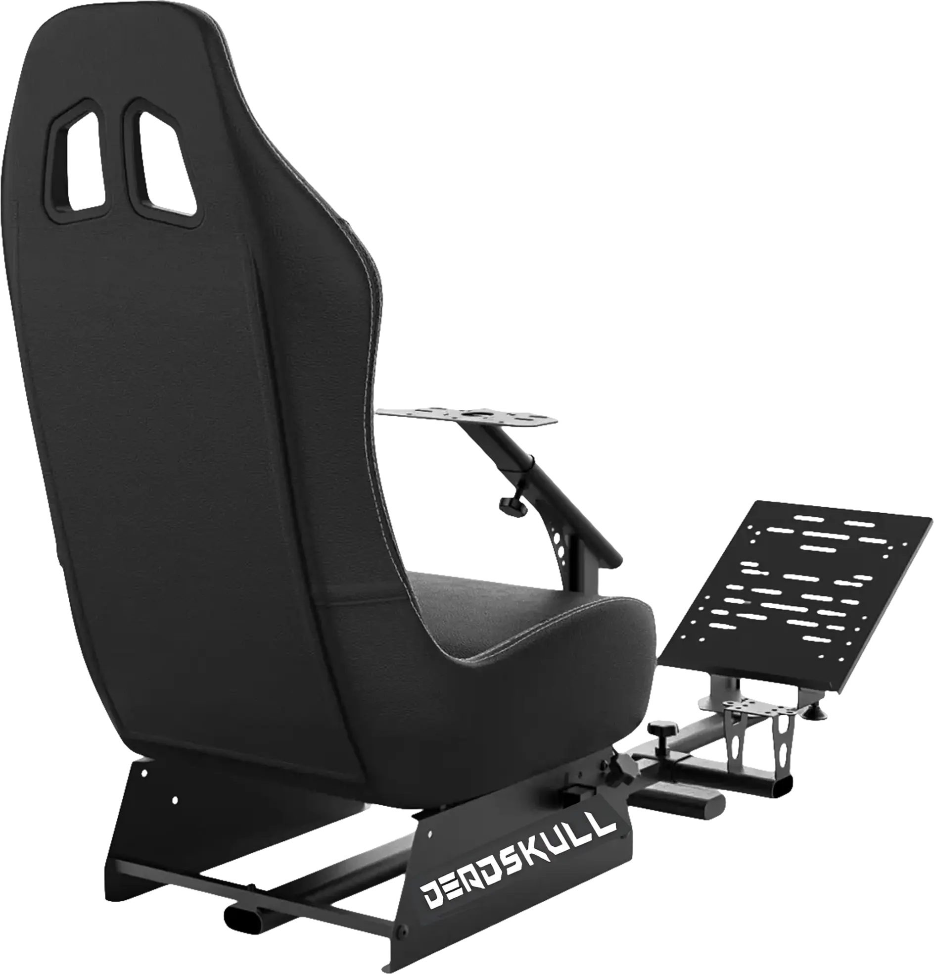 DeadSkull Racing Seat Gaming Chair with Steering Wheel & Pedal Stand - Black   for sale in Emirates from Games2all