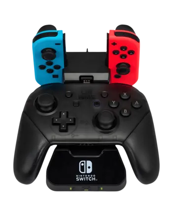 Power A Pro Controller and Joy-Con Charging Base for Nintendo Switch - Black