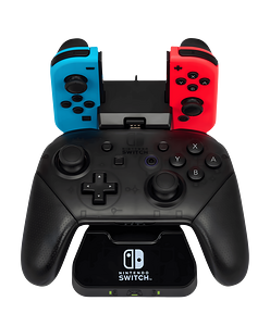 Power A Pro Controller and Joy-Con Charging Base for Nintendo Switch - Black