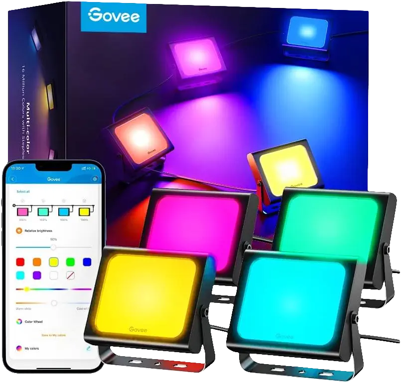 Govee H7060 LED Smart Flood Lights - 4Packs  for sale in Emirates from Games2all