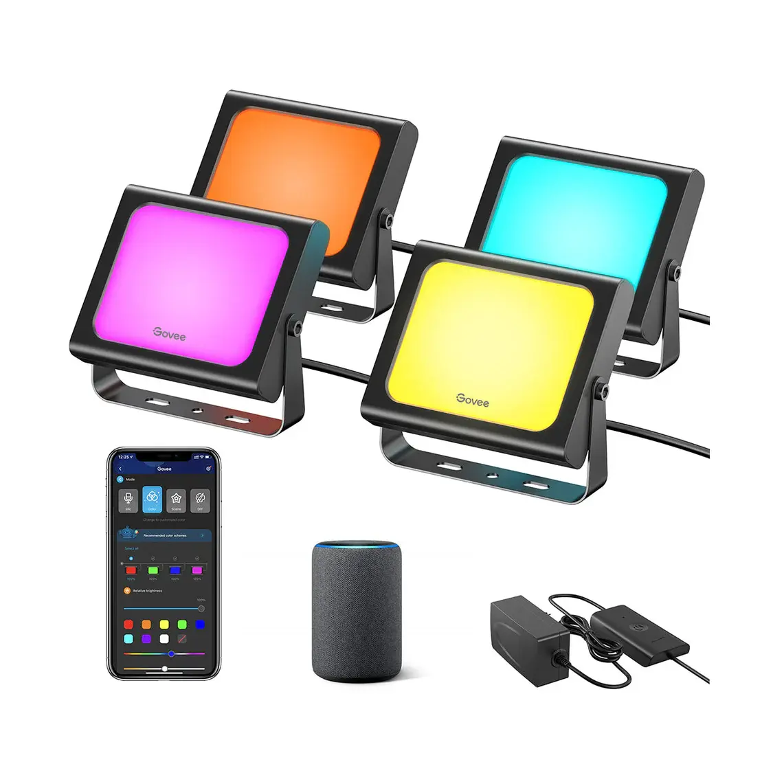 Govee H7060 LED Smart Flood Lights - 4Packs  for sale in Emirates from Games2all
