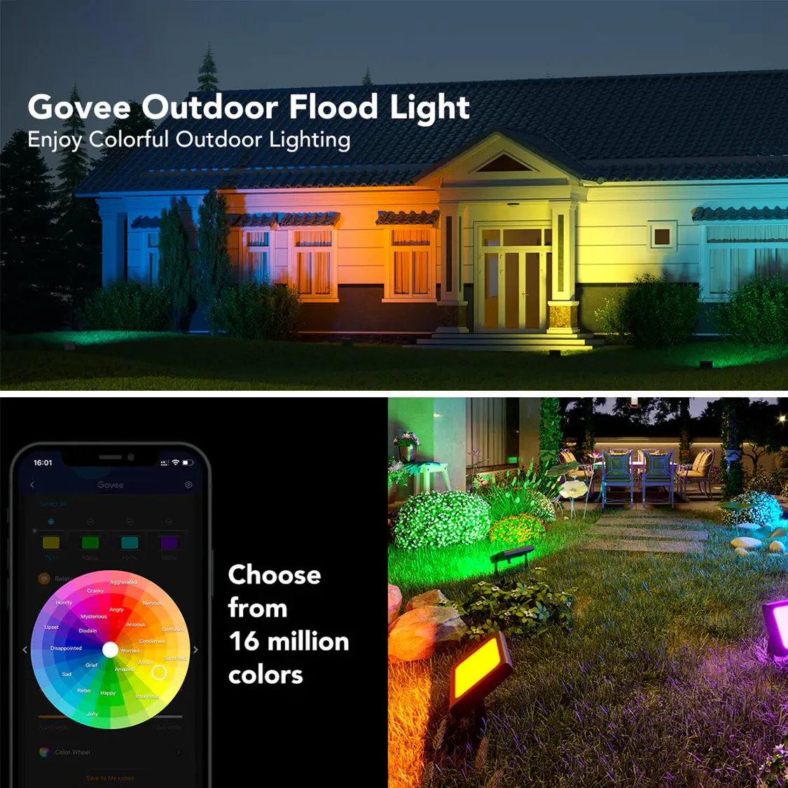 Govee H7060 LED Smart Flood Lights - 4Packs  for sale in Emirates from Games2all