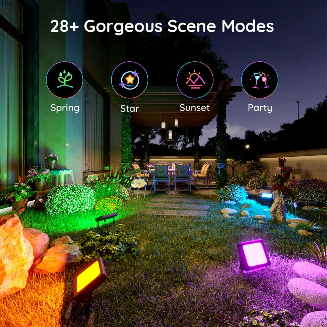 Govee H7060 LED Smart Flood Lights - 4Packs  for sale in Emirates from Games2all