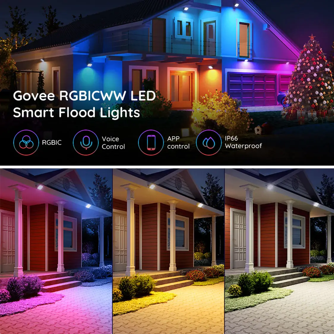 Govee H7060 LED Smart Flood Lights - 4Packs  for sale in Emirates from Games2all