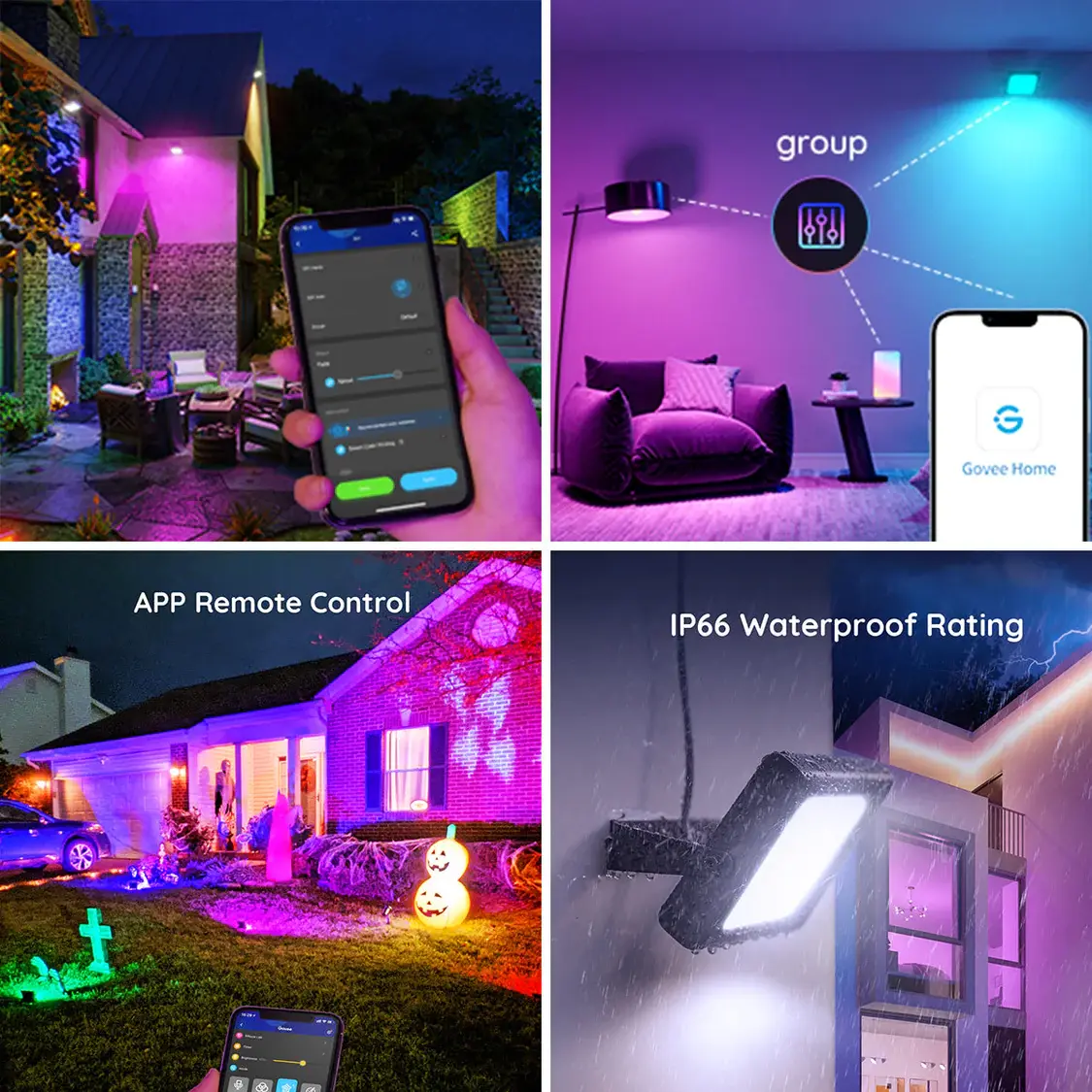 Govee H7060 LED Smart Flood Lights - 4Packs  for sale in Emirates from Games2all