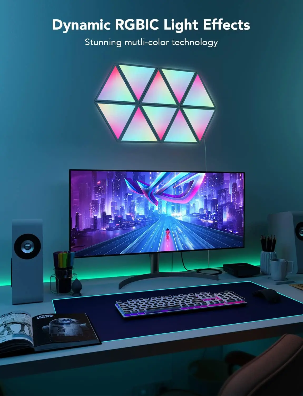 Govee H6067 Glide Triangle Light Panels - 10PCS   for sale in Emirates from Games2all