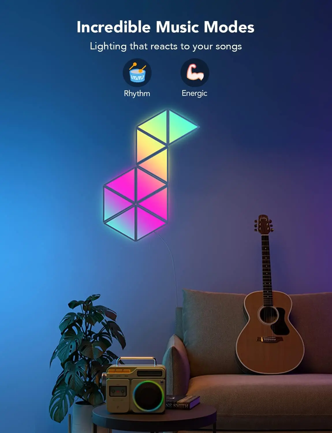Govee H6067 Glide Triangle Light Panels - 10PCS   for sale in Emirates from Games2all