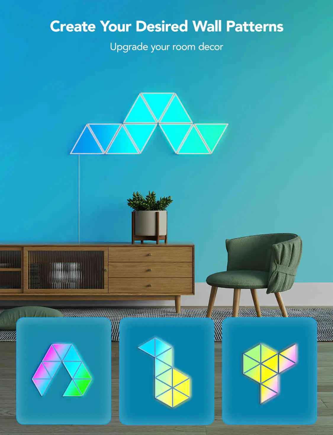 Govee H6067 Glide Triangle Light Panels - 10PCS   for sale in Emirates from Games2all