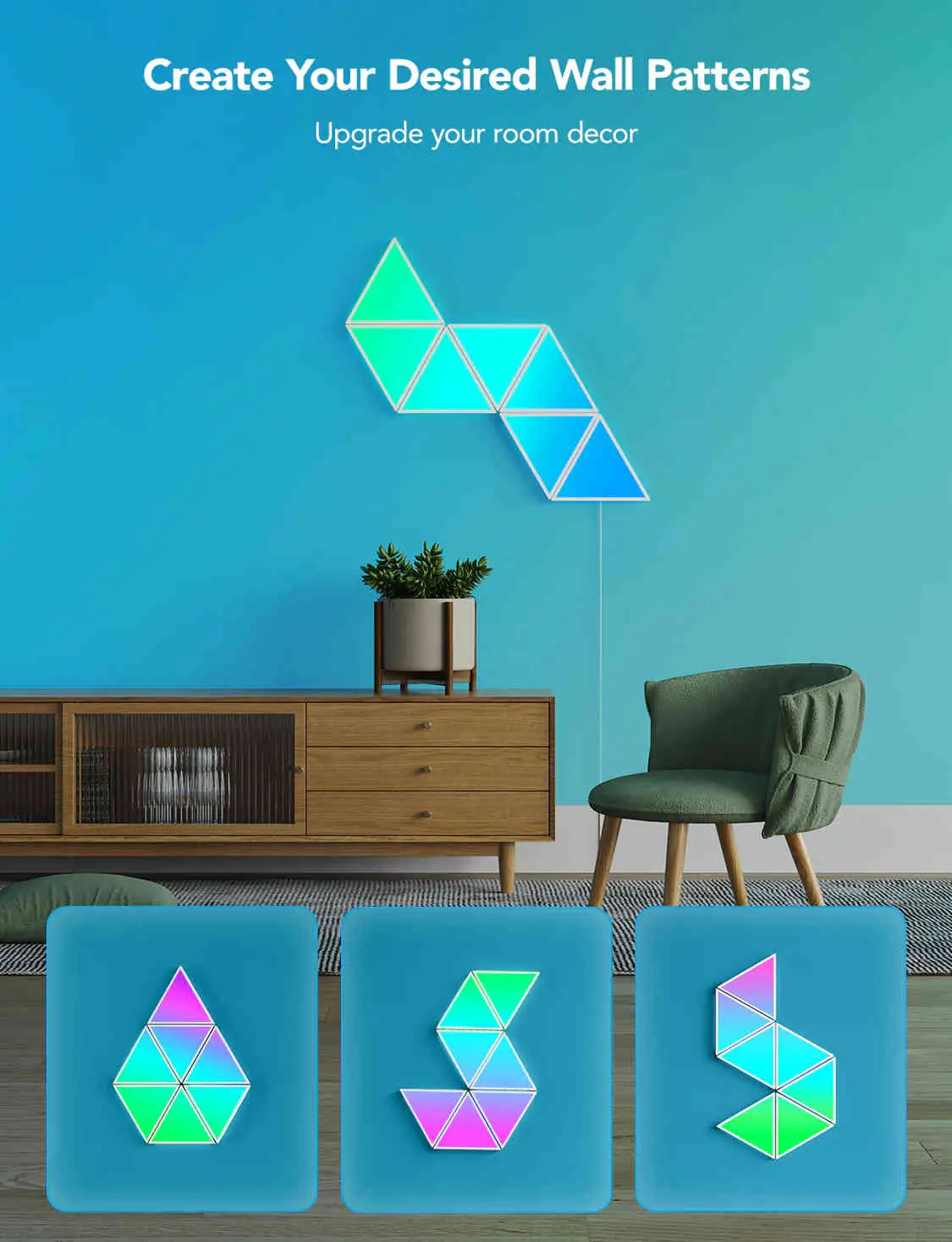Govee H6067 Glide Triangle Light Panels - 10PCS   for sale in Emirates from Games2all