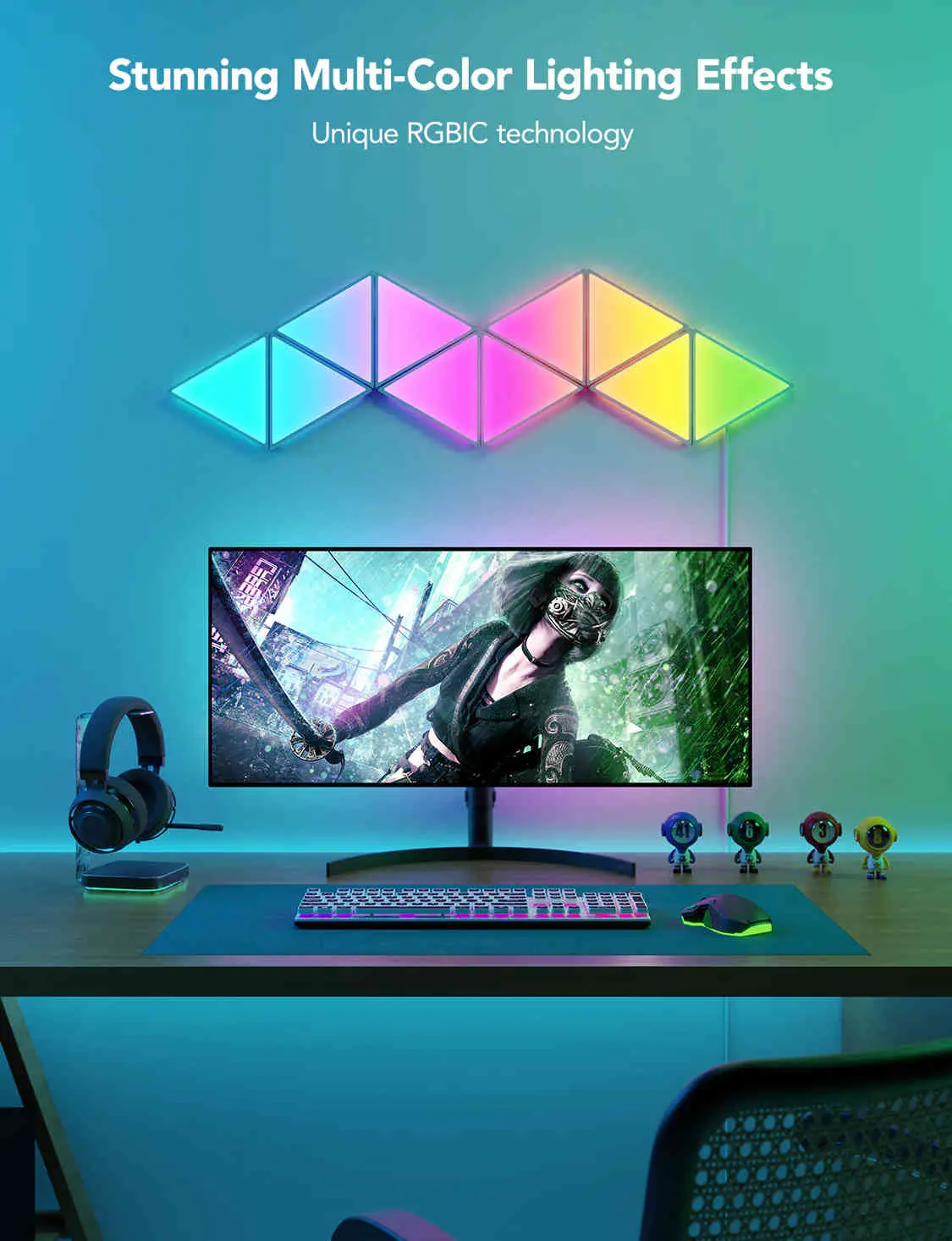 Govee H6067 Glide Triangle Light Panels - 10PCS   for sale in Emirates from Games2all