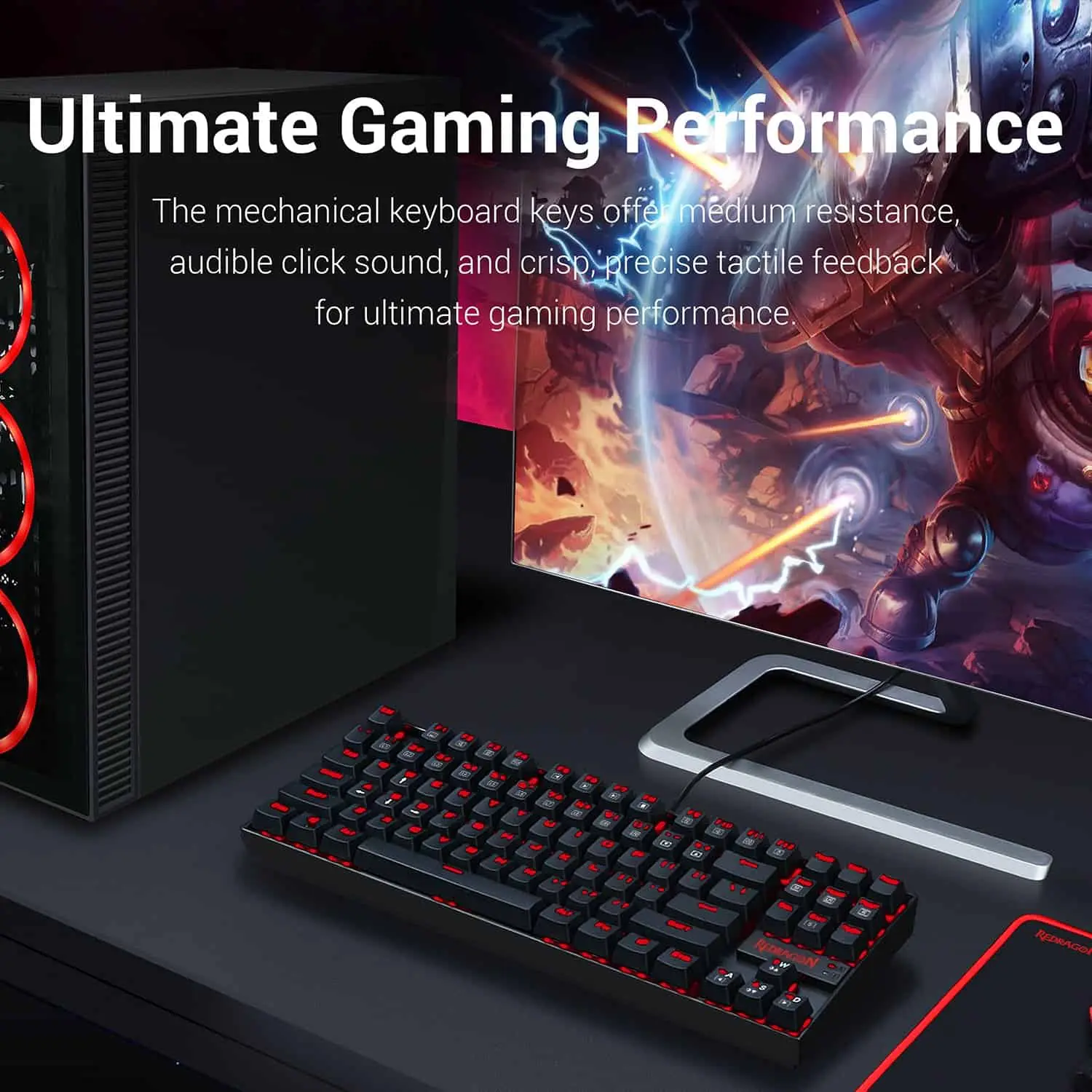 Redragon K552 Kumara Mechanical Gaming Keyboard - Red Switches  for sale in Emirates from Games2all