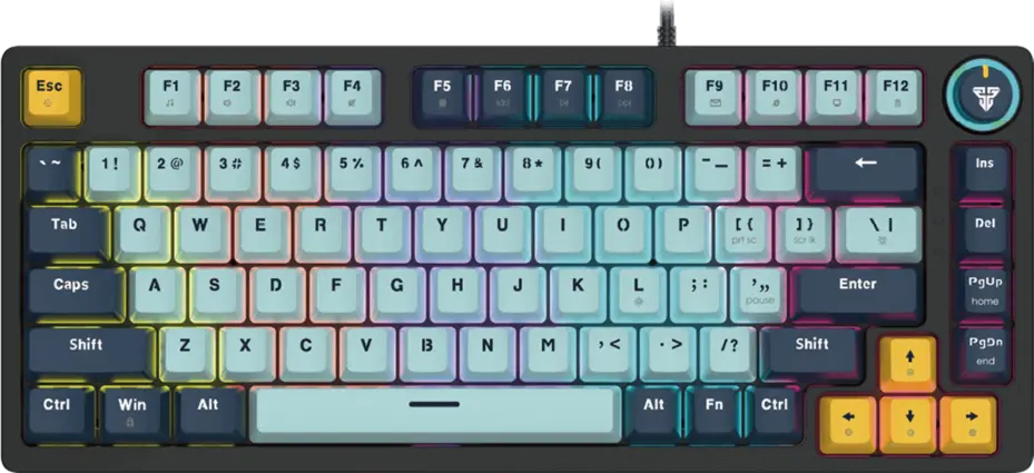 Fantech ATOM81 MK875V2 Wired Mechanical Gaming Keyboard Blue Switch 