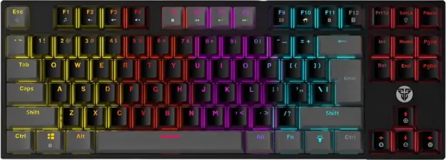 Fantech ATOM87 MK876v2 Wired Mechanical Gaming Keyboard Black - Blue Switch 