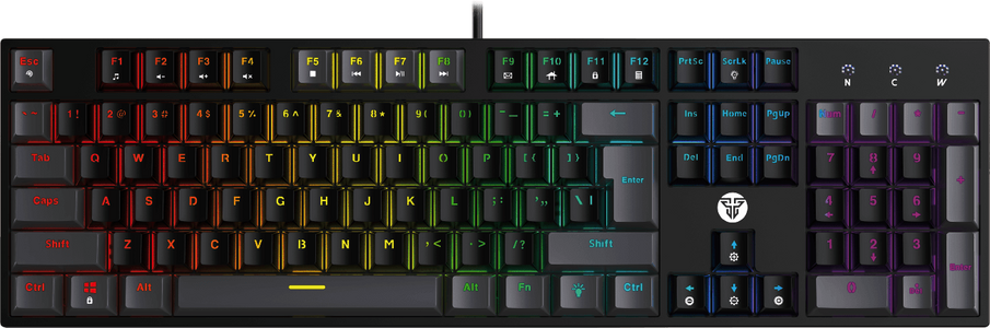 كيبورد جيمنج سلكية ميكانيكية ATOM104 MK886V2 من فانتيك أسود - سويتش أزرق