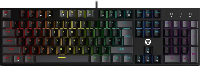 Fantech ATOM104 MK886V2 Wired Mechanical Gaming Keyboard Black - Red Switch 