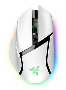 ماوس جيمنج باسيليسك لاسلكي V3 برو 35K أر جي بي من ريزر - أبيض