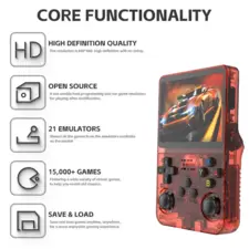 R36S Retro Handheld Video Game Console - 128 GB - Burgundy  for sale in Emirates from Games2all