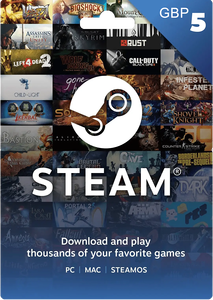كارت هدايا ستيم - بريطاني - 5 استرليني -  للبيع في الإمارات من خلال Games2all