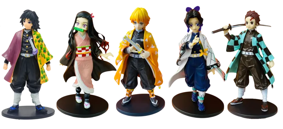 Anime Demon Slayer Figurines Set 5 Pieces - Figure 