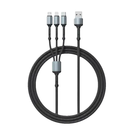 LDNIO LC93 Fast Charging 3in1 Cable 1.2M - Black